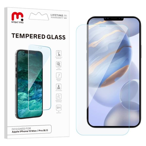 iPhone 12/Pro (6.1) Tempered Glass - CLEAR