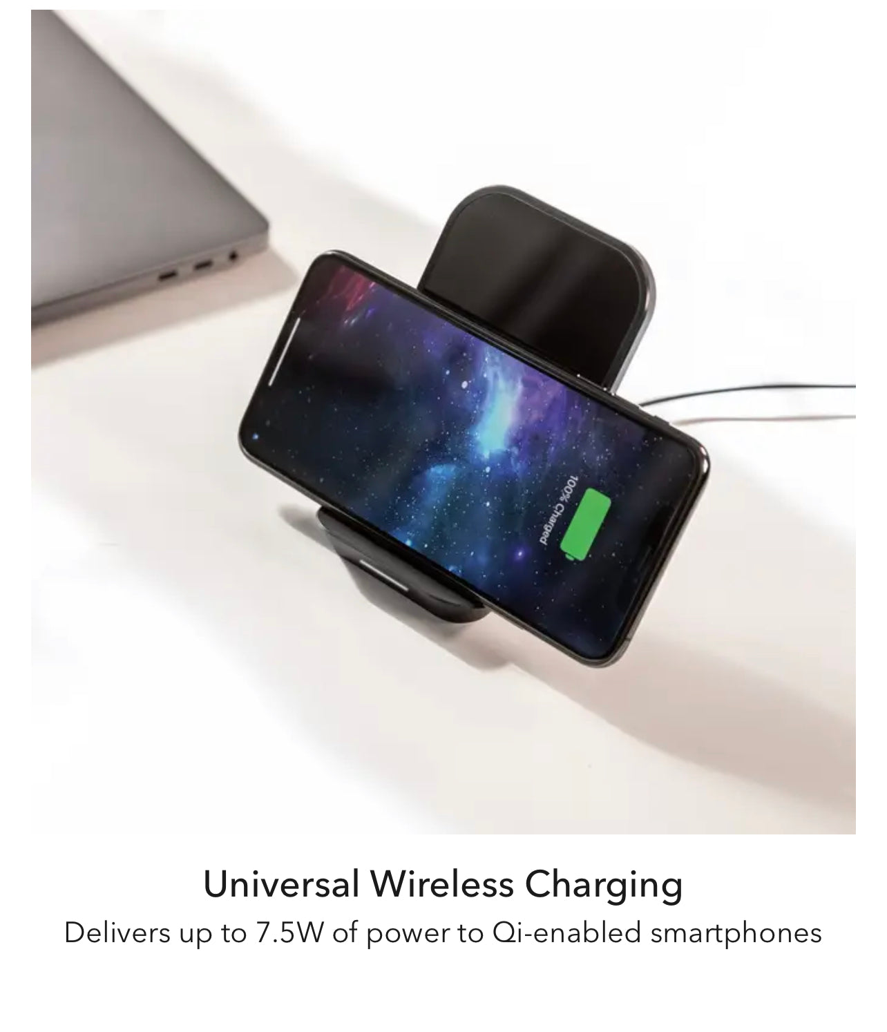 Mophie 15W Wireless Charging Stand for Qi-Enabled Devices - Black