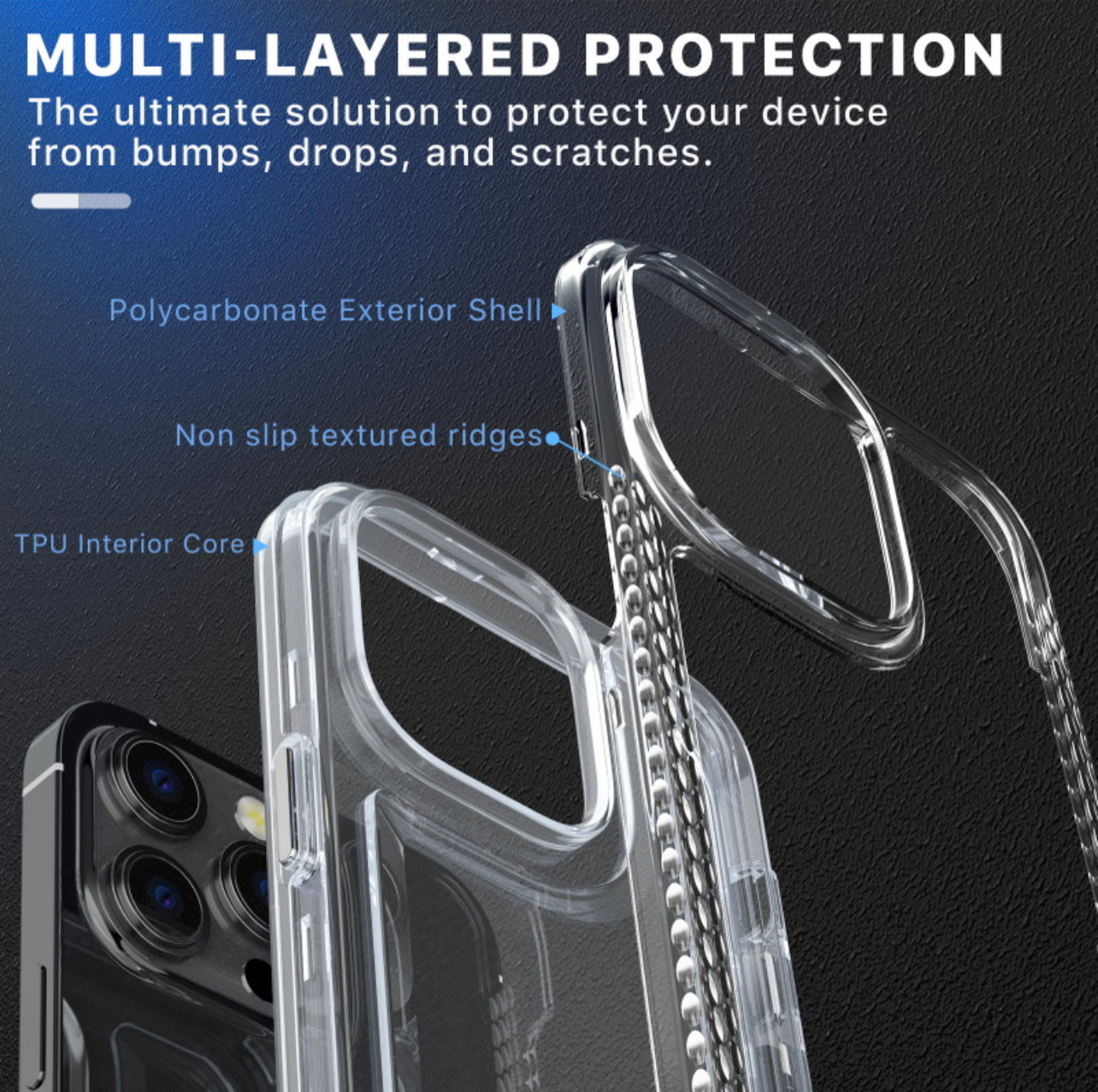 MyBat Pro Lux Series Case with Tempered Glass for Apple iPhone 13/14 (6.1) - Clear