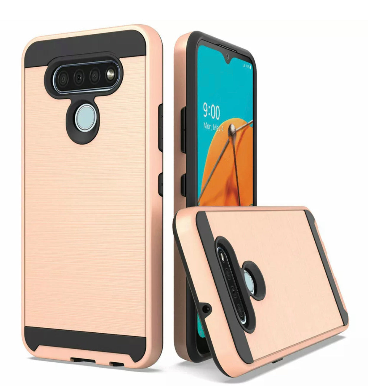 LG K51 Metallic Hybrid Case- Rose Gold