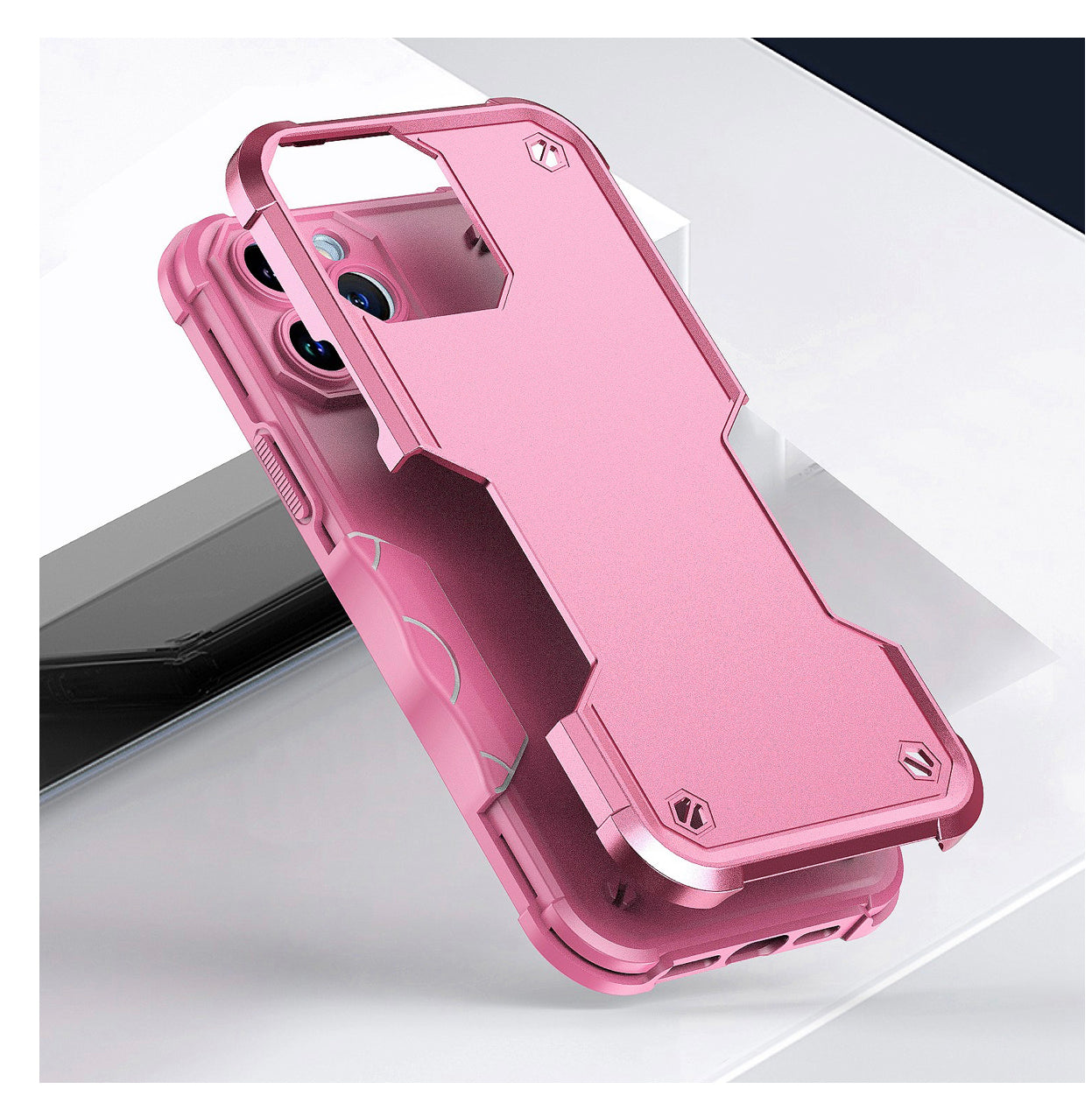 iPhone 14 PRO 6.1" Exquisite Tough Shockproof Hybrid Case Cover - Pink