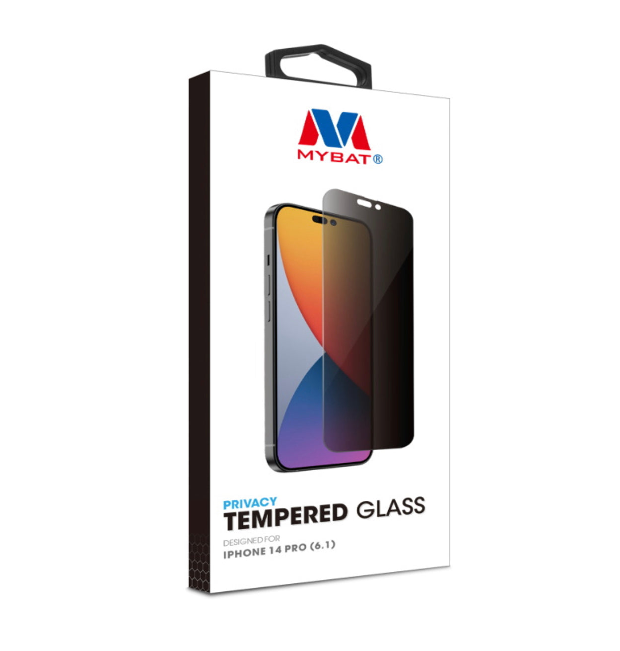 MyBat Privacy Tempered Glass Screen Protector (2.5D) for Apple iPhone 14 Pro (6.1)
