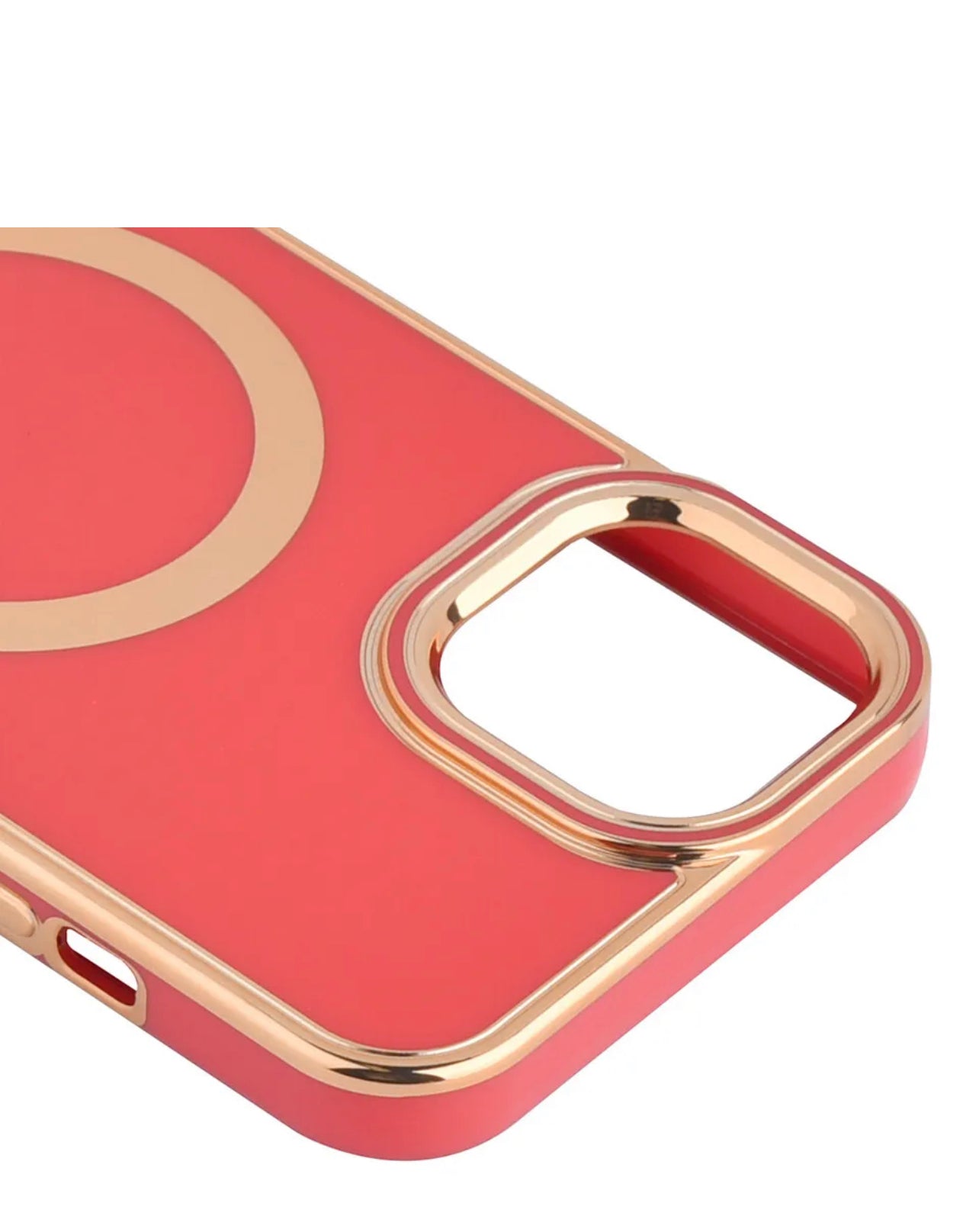 For Apple iPhone 14 Plus TPU Impact Shockproof MagSafe Cover Case w/Gold Bumper